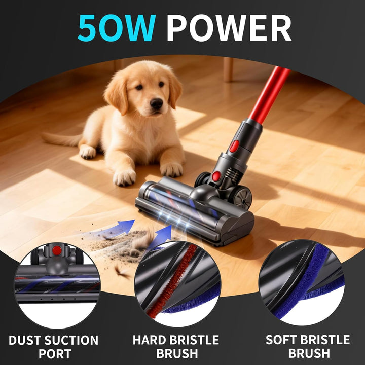 Lukvcoe Bürste Kompatibel für Dyson V7 V8 V10 V11 V15 Staubsauger, Direktantrieb Turbine Bodendüse E