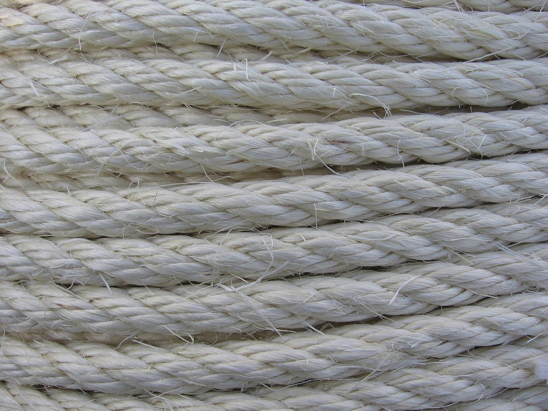 Gepotex Sisalseil/Seil aus Sisal 4-schäftig gedreht Natur Durchmesser 10 mm - Länge: 2 x 50 Meter -