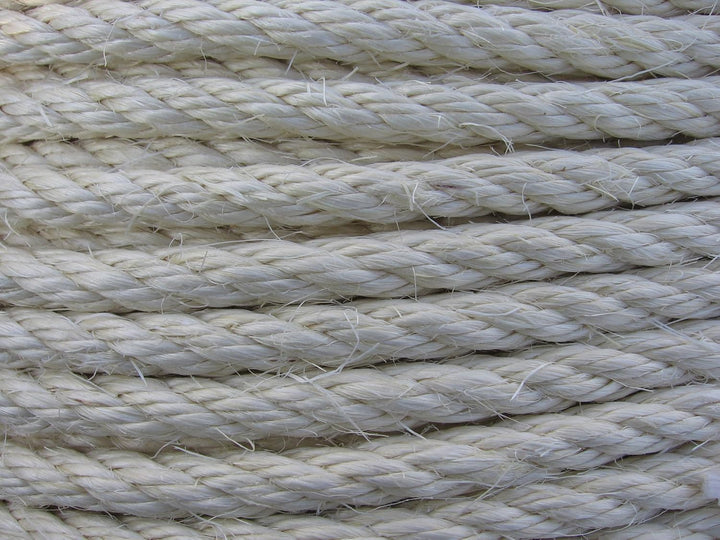 Gepotex Sisalseil/Seil aus Sisal 4-schäftig gedreht Natur Durchmesser 10 mm - Länge: 2 x 50 Meter -