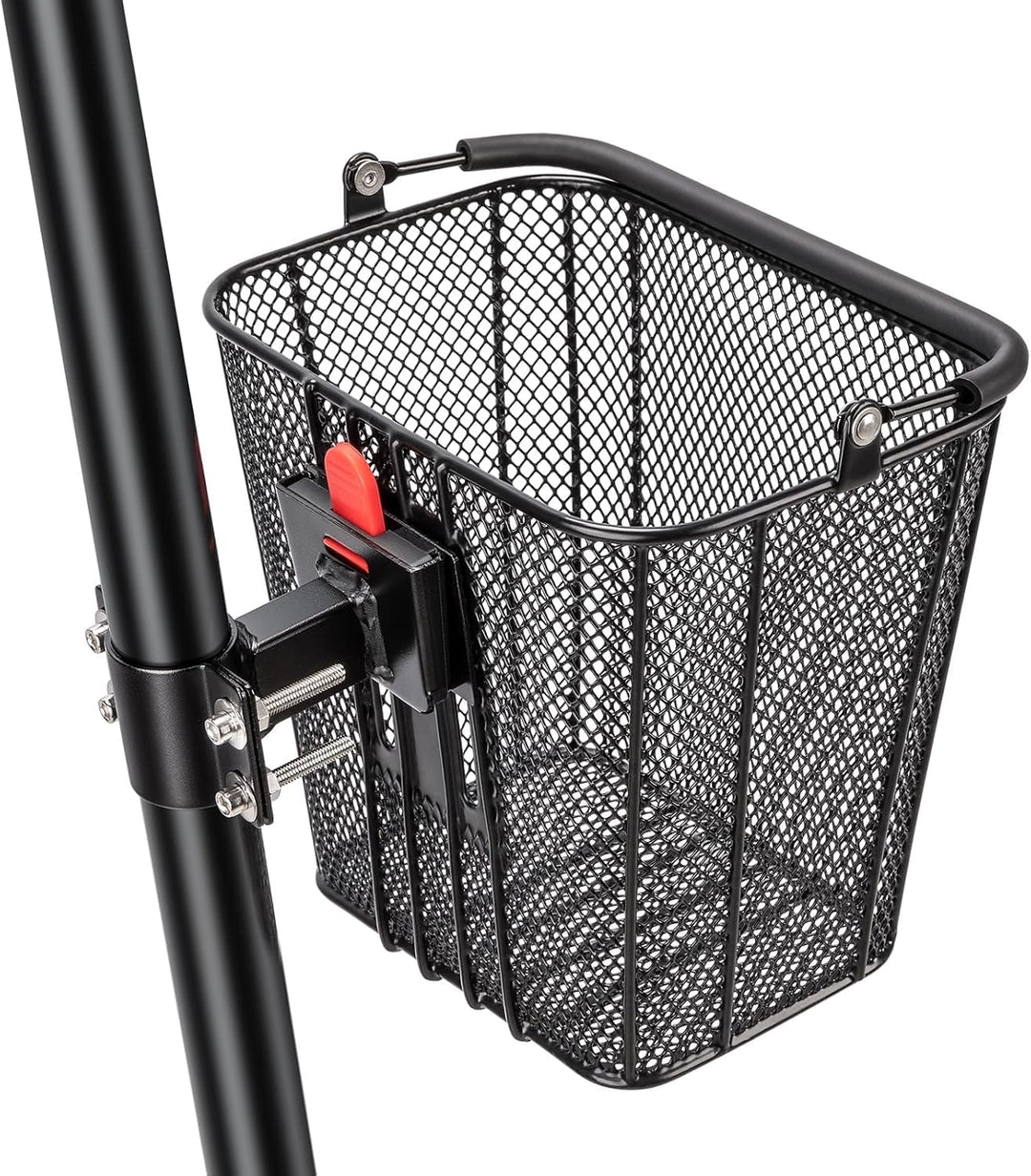 CXWXC Scooter‑Korb mit Griff – Schnell Abnehmbarer Frontkorb für E‑Scooter – Fahrradkorb mit Fester