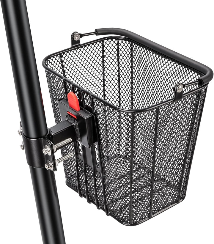 CXWXC Scooter‑Korb mit Griff – Schnell Abnehmbarer Frontkorb für E‑Scooter – Fahrradkorb mit Fester