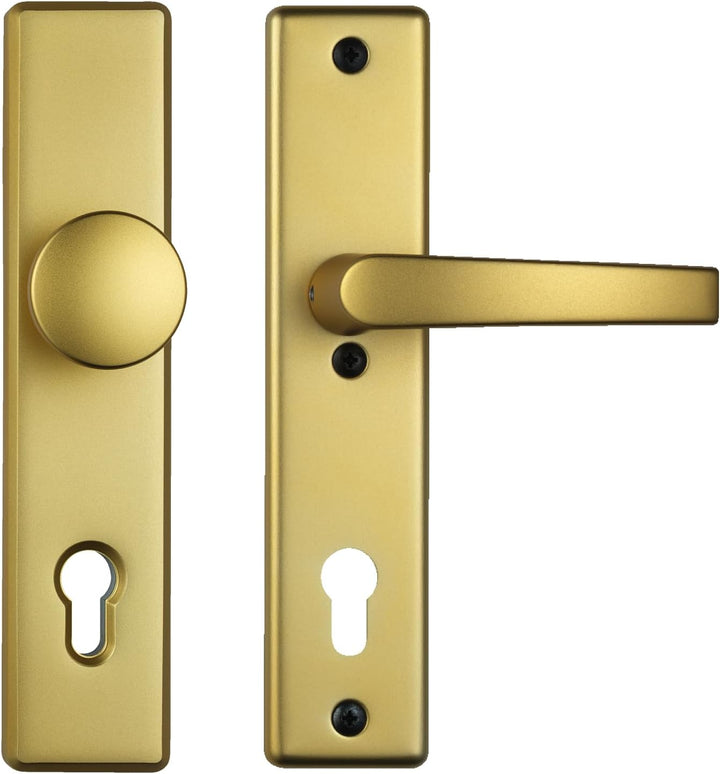ABUS Tür-Schutzbeschlag HLS214 F3, 08304 Wechselgarnitur F3 Messing, Wechselgarnitur F3 Messing