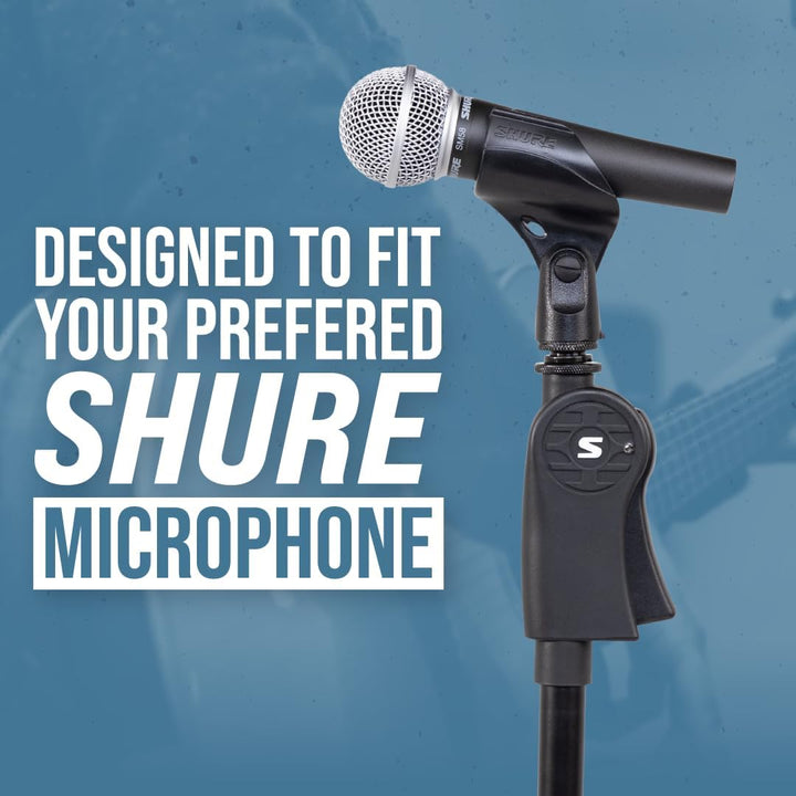Shure by Gator Höhenverstellbarer Mikrofonständer mit Dreibein-Sockel, schwarz (SH-TRIPODSTANDDX) De