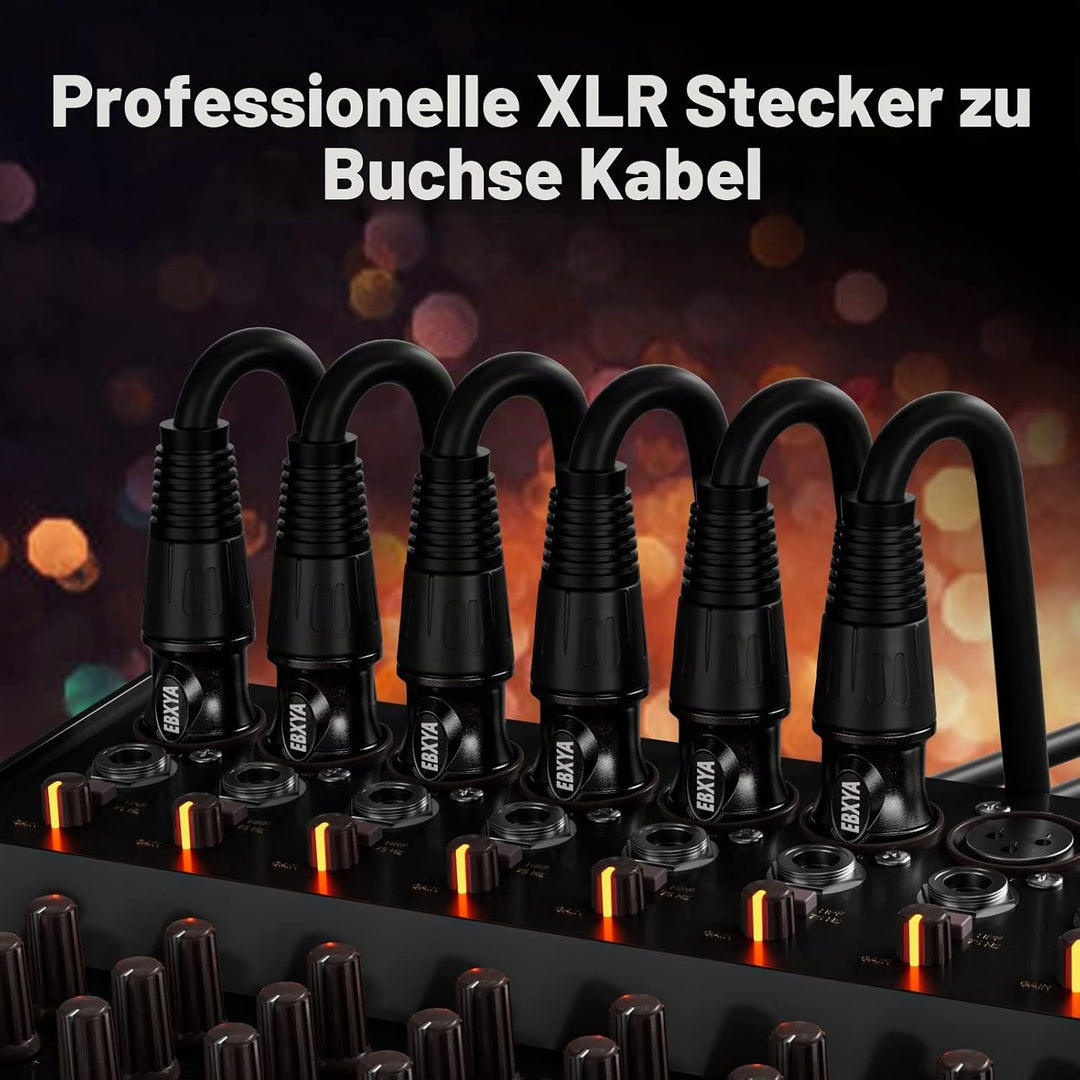 EBXYA XLR Kabel Mikrofonkabel 20M 2Pack 3-Pin symmetrisch XLR Stecker auf Buchse Kabel Mikrofonkabel
