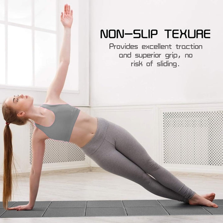 Avoalre Yogamatte rutschfest,173 X 61CM Tragbare Trainingsmatte 5MM,reise Yogamatte faltbar Gymnasti