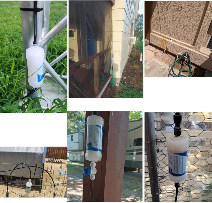 HydrogardenOutdoor Misting System Wasserfilter für 1/4 Zoll PE Rohre und Garten Tropfsysteme（2Wasser