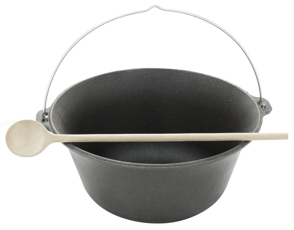 GRILLPLANET Gulaschkessel Gusseisen 16 Liter Kesselgulasch Topf Guss