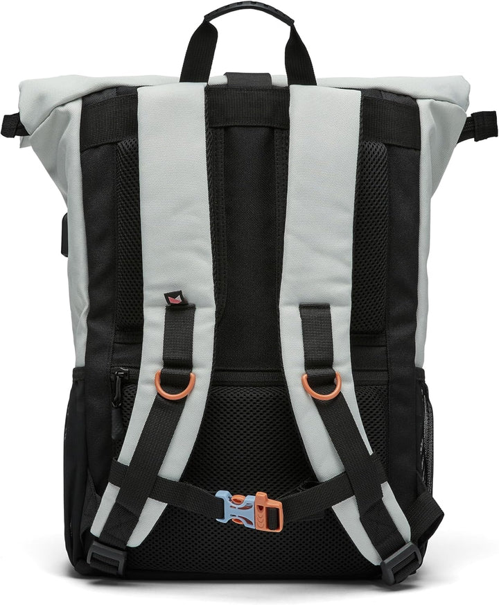 Ela Mo Rucksack Damen - Rolltop schön u. durchdacht - Laptop Rucksäcke für Frauen - Anti Diebstahl T