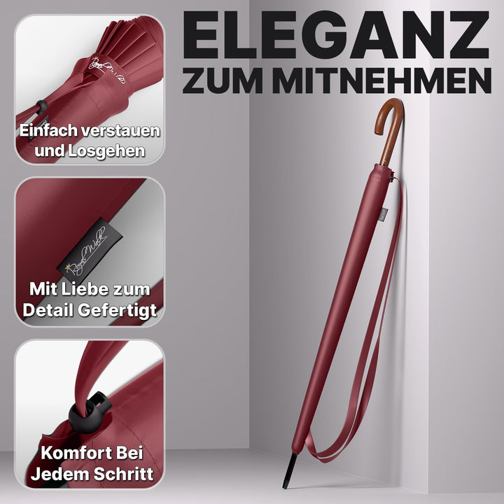 Royal Walk Regenschirm Gross Sturmfest Golf Schirm XXL Stabiler Stockschirm | Grosser Regenschirm fü