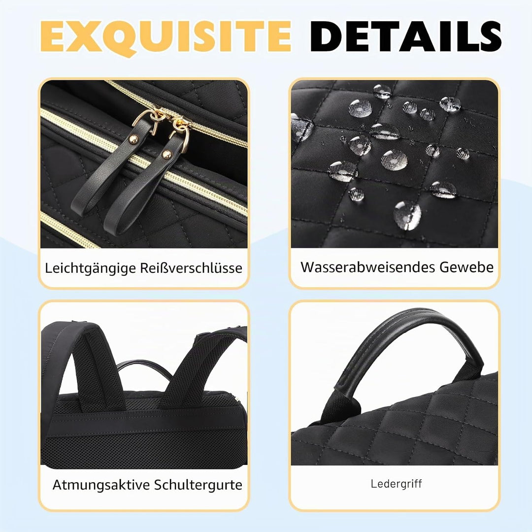 Baby Wickeltasche Grosser Wickelrucksack mit Multifunktions-Babytaschen Passform für Kinderwage L Sc