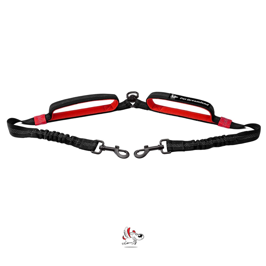 Pet Dreamland Dog Coupler 360 Leash Splitter for Small, Medium Dogs, No Tangle, Shock Absorbing Refl