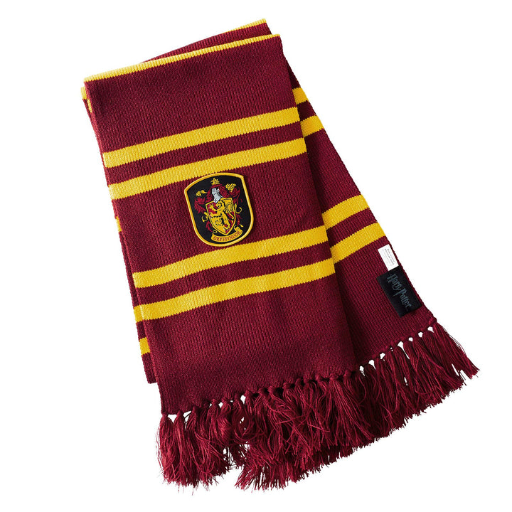 Elbenwald Harry Potter Schal in Hogwarts Hausfarben und Fransen 24 x 170 cm verschiedene Designs Rot