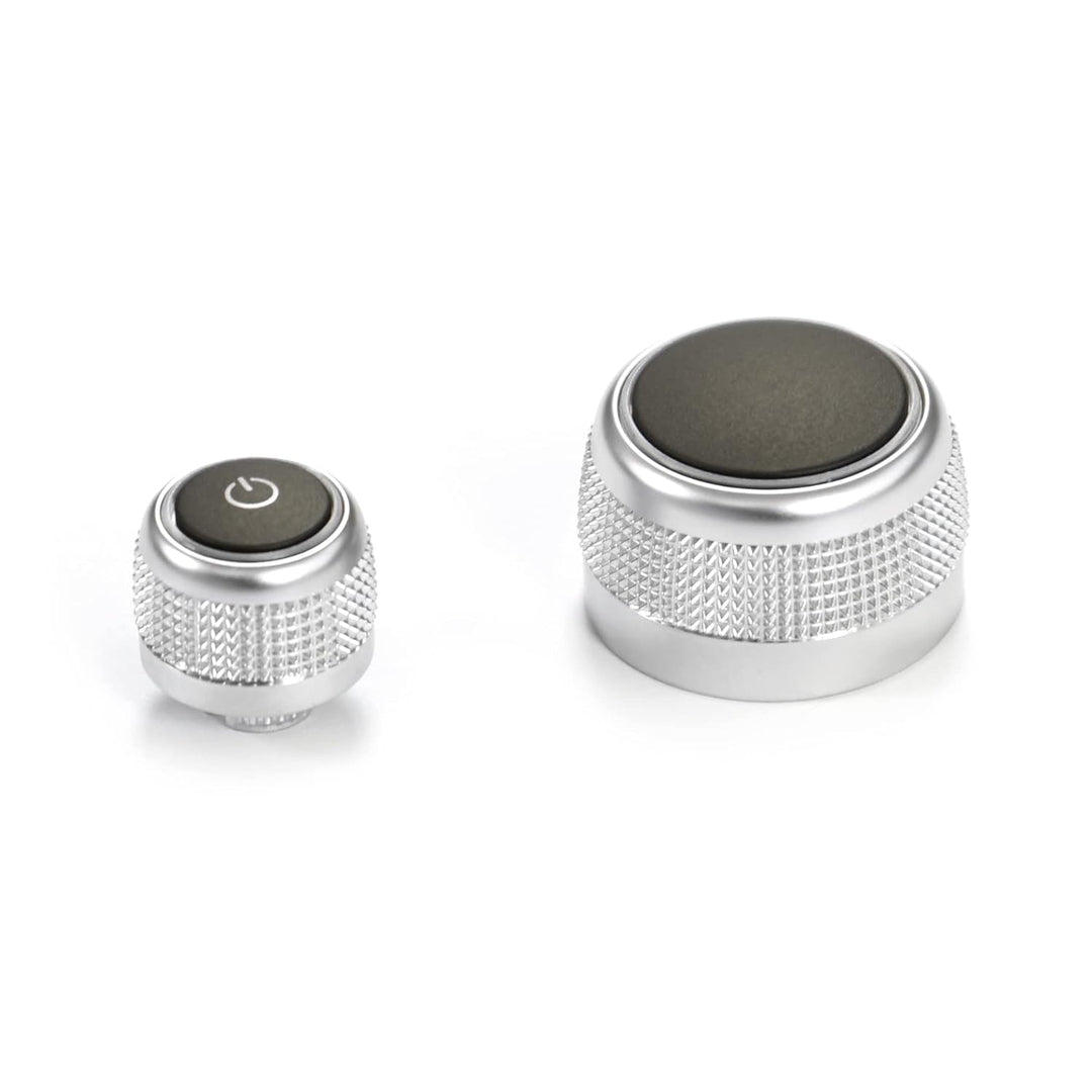 Audi 8X0919069A Drehknöpfe Radio Verstellknopf Drehregler Knopf, chrom/schwarz