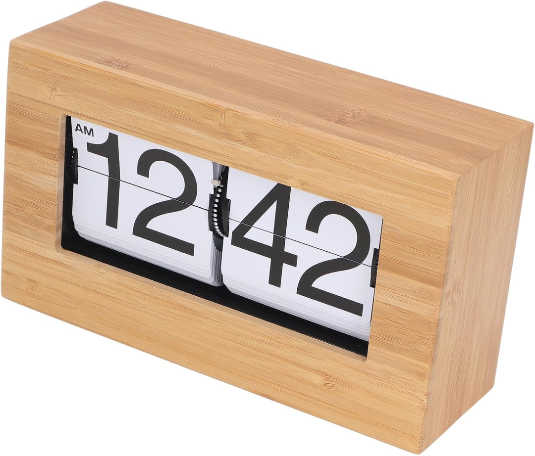 Vintage Auto Flip Uhr, Retro Schreibtisch Tischuhr mit Grossen Zahlen, Moderne, Minimalistische Digi