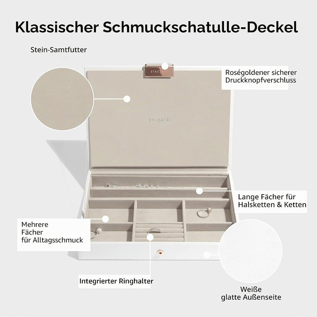 Stackers Weiss &amp; Roségold Klassisch Schmuckschatulle -5 White &amp; Rose Gold, White &amp; Rose Gold