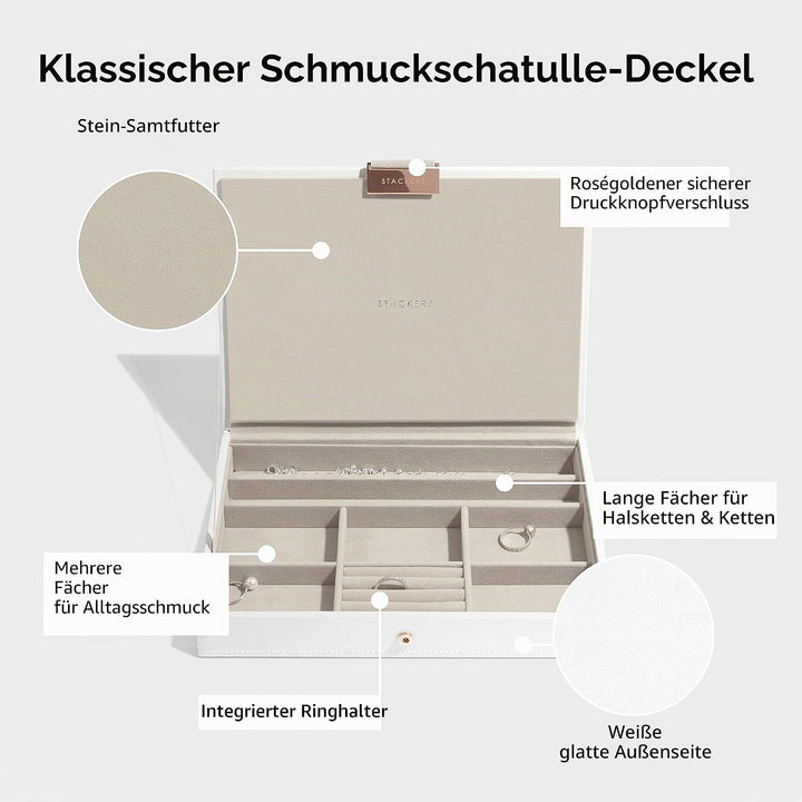 Stackers Weiss &amp; Roségold Klassisch Schmuckschatulle -5 White &amp; Rose Gold, White &amp; Rose Gold