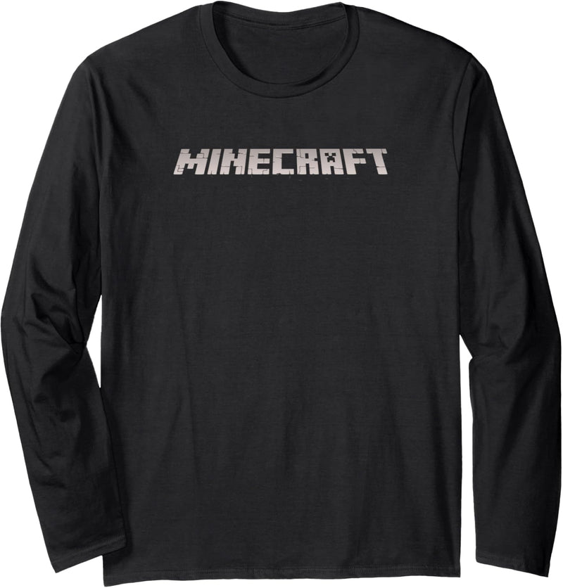 Minecraft Logo schwarz Langarmshirt