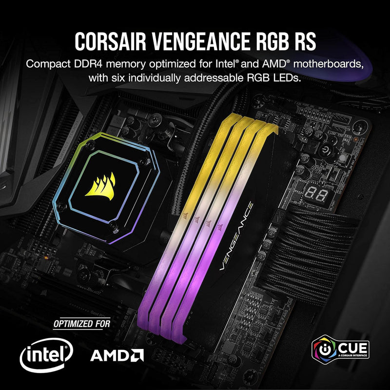 Corsair Vengeance RGB RS 32 GB (2 x 16 GB) DDR4 3.200MHz C16 Arbeitsspeicher (Dynamische -Beleuchtun