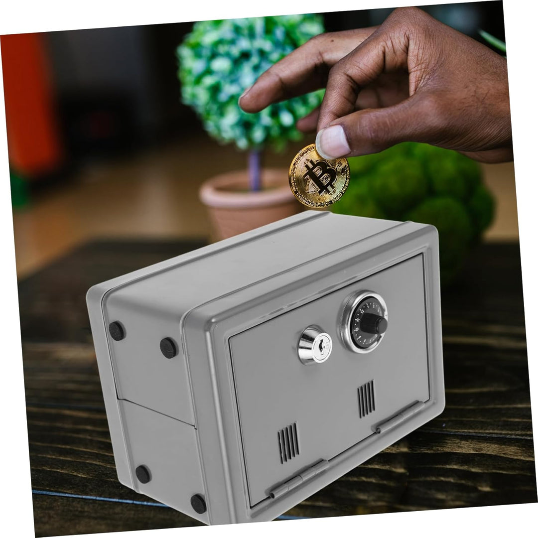 Mini-aufbewahrungsbox Mit Schloss Aus Metall Tragbare Spardose Mit Schlitz-design Sicherer Behälter