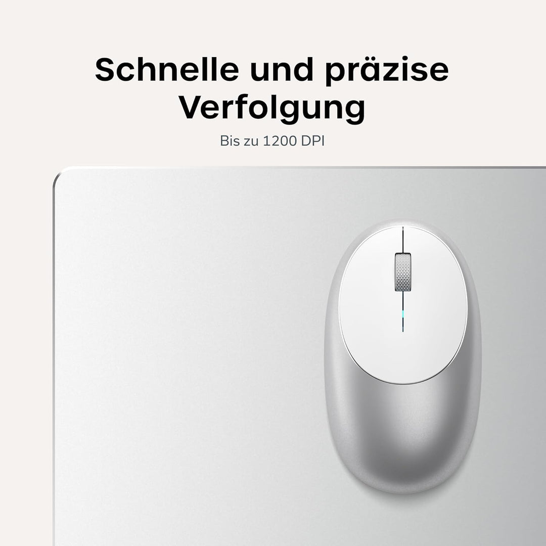SATECHI M1 Kabellose Bluetooth Computermaus, USB-C wiederaufladbarer Akku, kompakt und tragbar für M