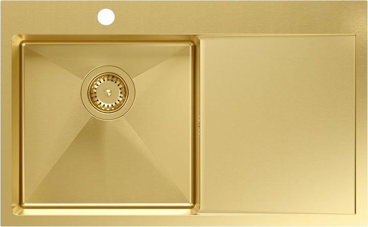QUADRON | RUSSEL 111 | Einbeckenspüle | Masse: 78 x 48 x 20 cm | Passt in eine Schrankbreite: 45 cm