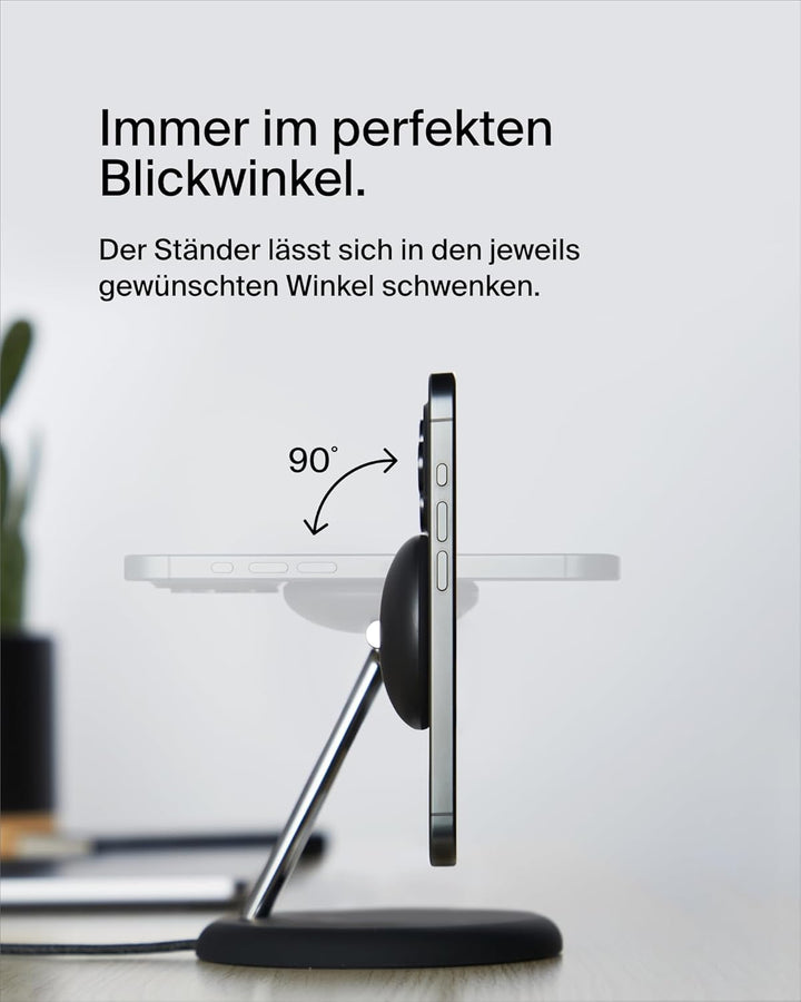 Belkin BoostCharge Pro Kabellose 3-in-1-Ladestation mit Qi2, 15W, MagSafe Kompatibel, Ladegerät Indu