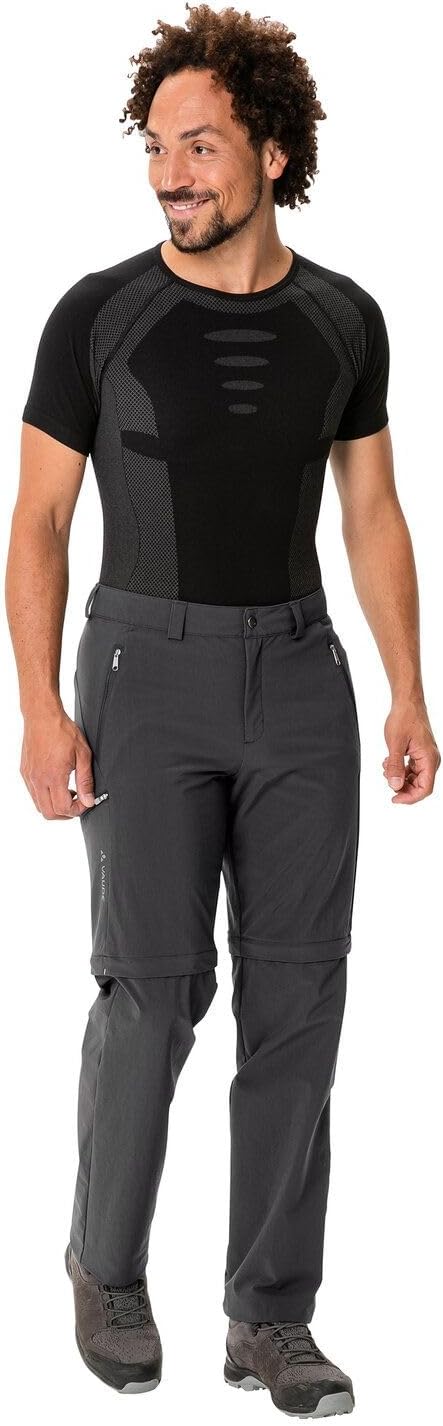 VAUDE Wanderhose Herren Farley Stretch Zip-Off Pants II Schwarz Grösse 60-Long, wasserabweisende Her