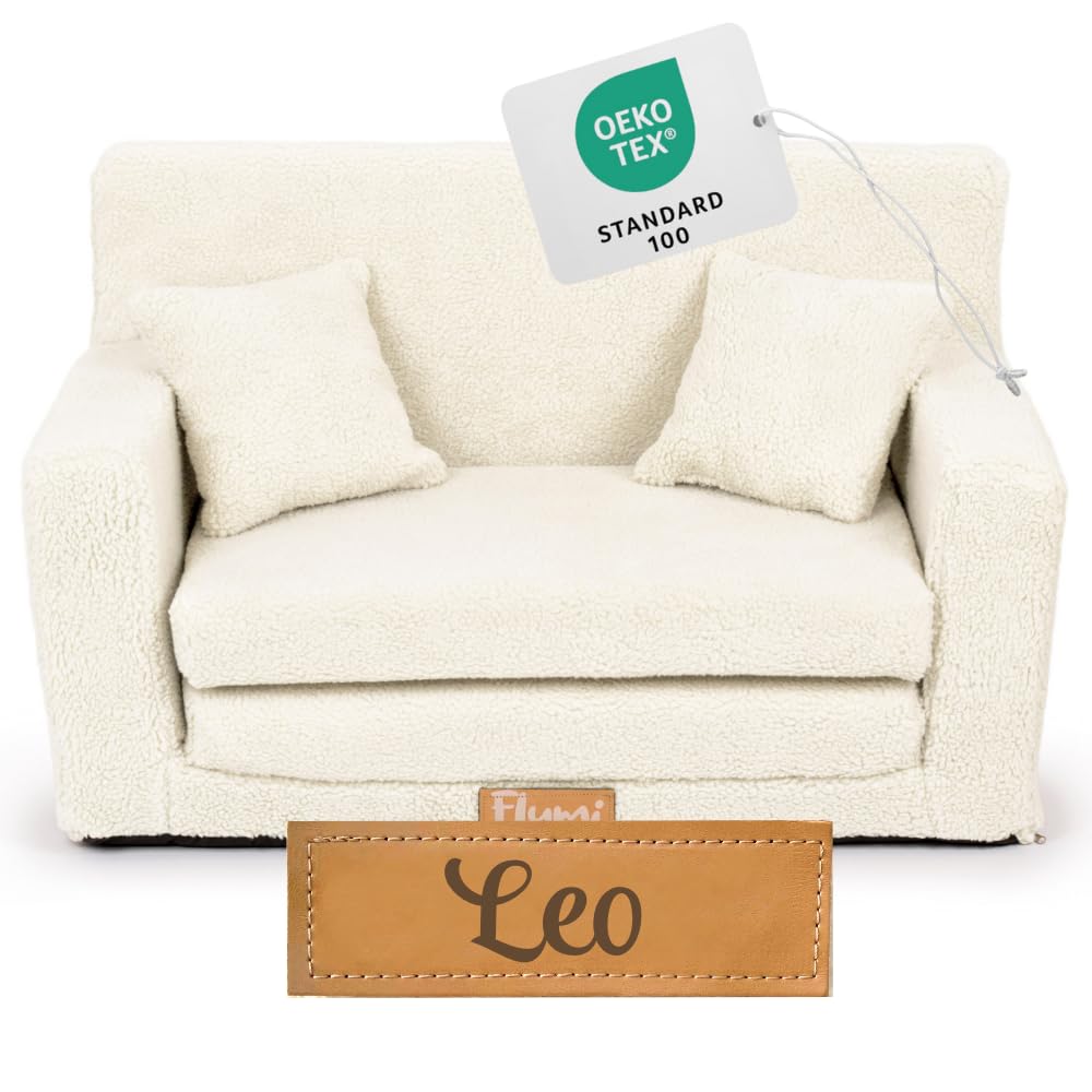 Flumi Personalisierte Kindercouch Kinder Sessel Sofa Schlafsofa jugendzimmer mit Gravur KINDERNAME S