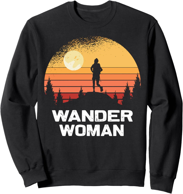 Wandern Berge Trekking Hiking Frauen Wanderwoman Sweatshirt