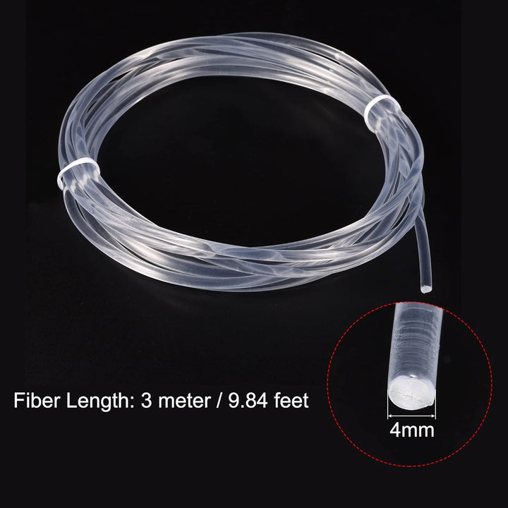 sourcing map PMMA Seitenglühend Glasfaserkabel 4mm 3.0M für LED Lichtleiter im Haus, Hotel