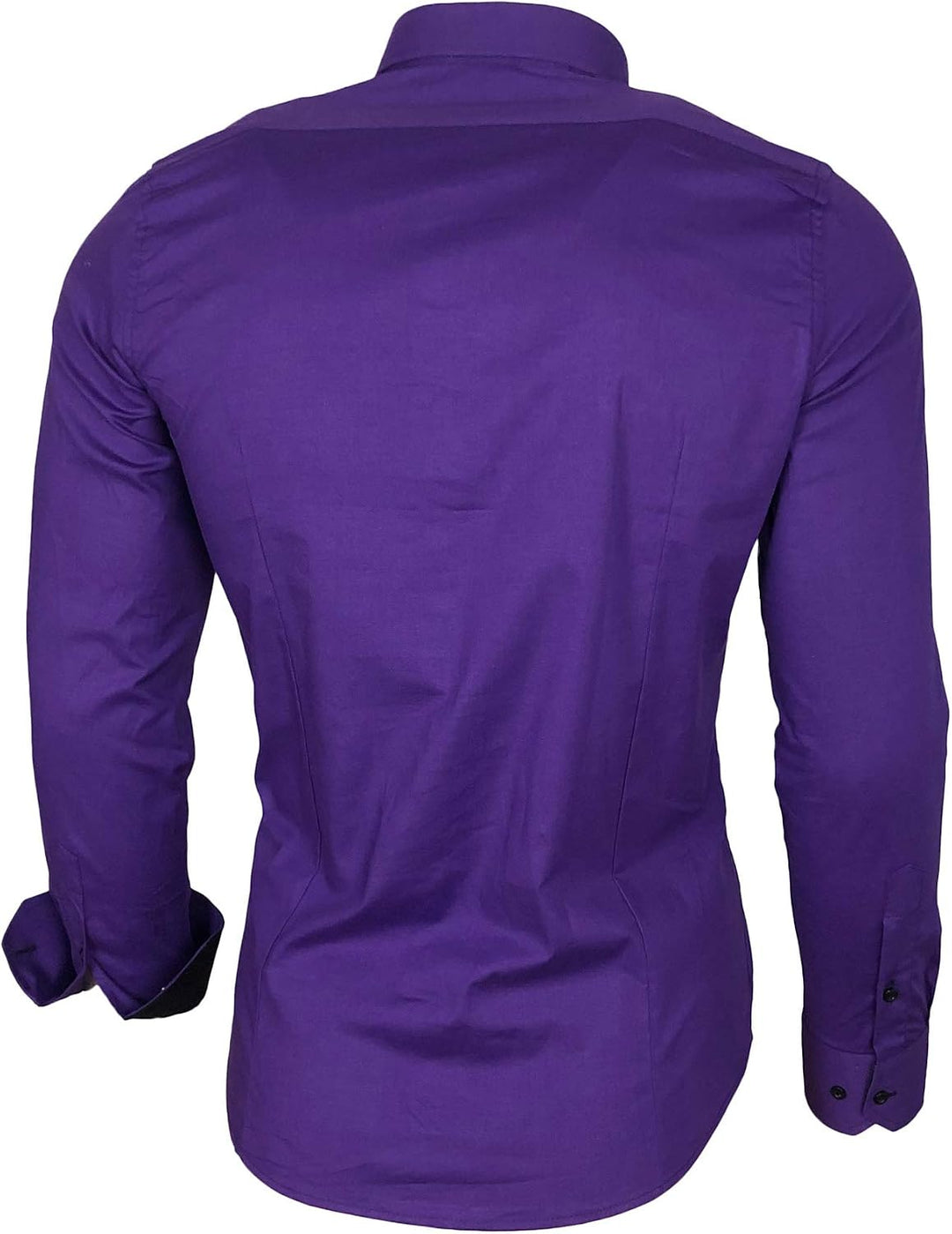 Baxboy Herren-Hemd Langarm/Business Freizeit Hochzeit/Bügelleicht/Slim-Fit/Anzug Kentkragen Hemd B-5