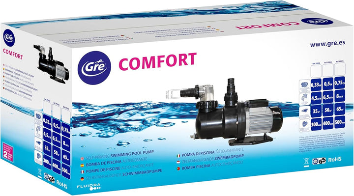 Gre PP032 - Filterpumpe für Pools, 250 W, 7.000 l/h, im Einklang mit der europäischen Ökodesign-Rich
