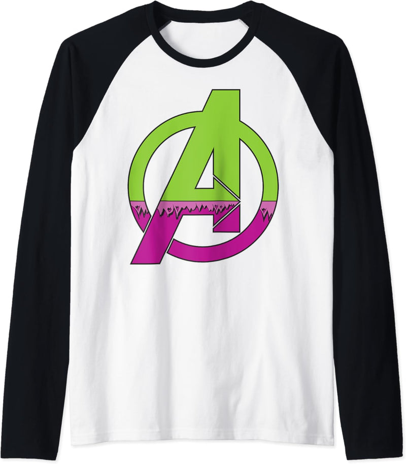 Marvel Avengers Hulk Costume Fill Logo Raglan