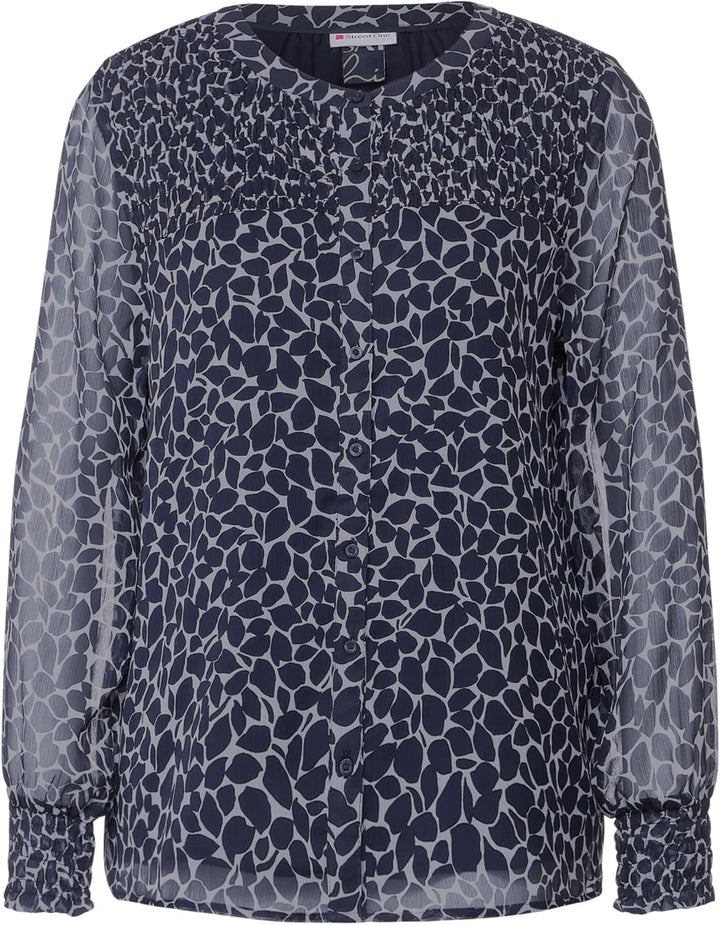 Street One Damen Chiffonbluse 38 Deep Blue, 38 Deep Blue
