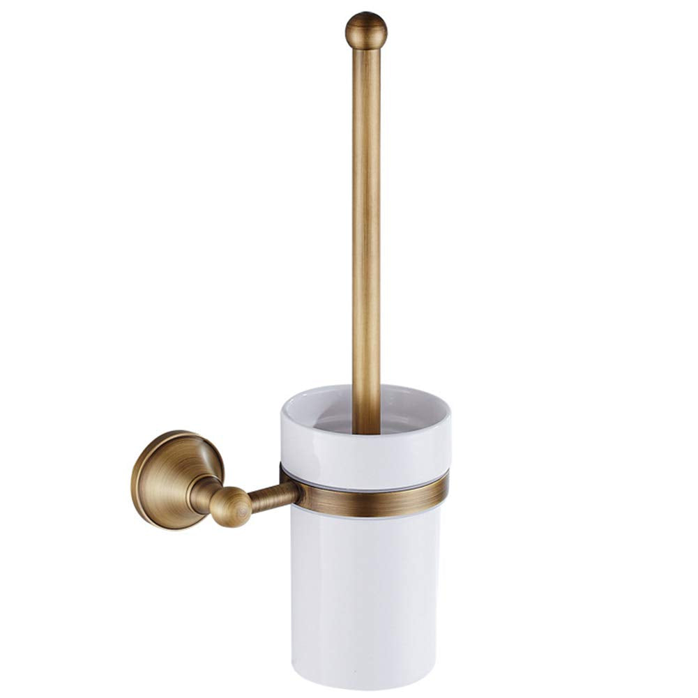 Leikance WC-Bürstenhalter, europäischer Stil, Antik-Bronze, Wandmontage, Messing, Badezimmer-Zubehör