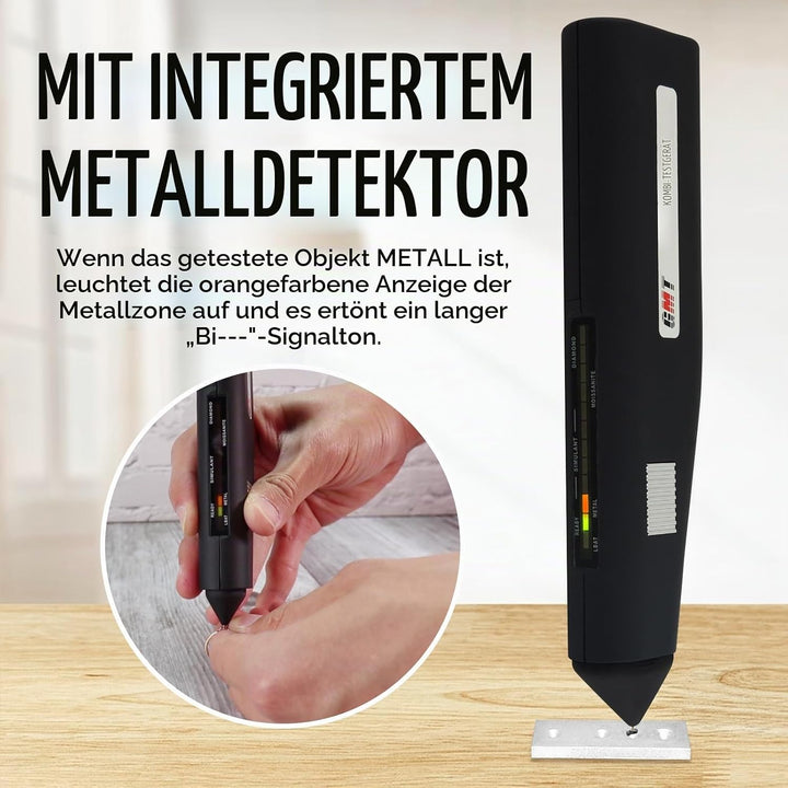 Nagelneue hohe Genauigkeit Berufsjuwelierediamant Moissanit Prüfer Edelstein 2pt Juwel Stein Combo E