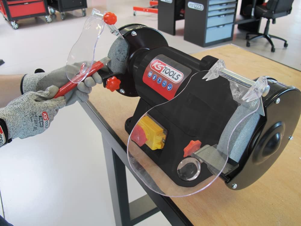 KS Tools 500.8459 Schleifstein/Schleifstein 900 W, Ø 200 mm 900W meule / meule Ø 200mm, 900W meule /