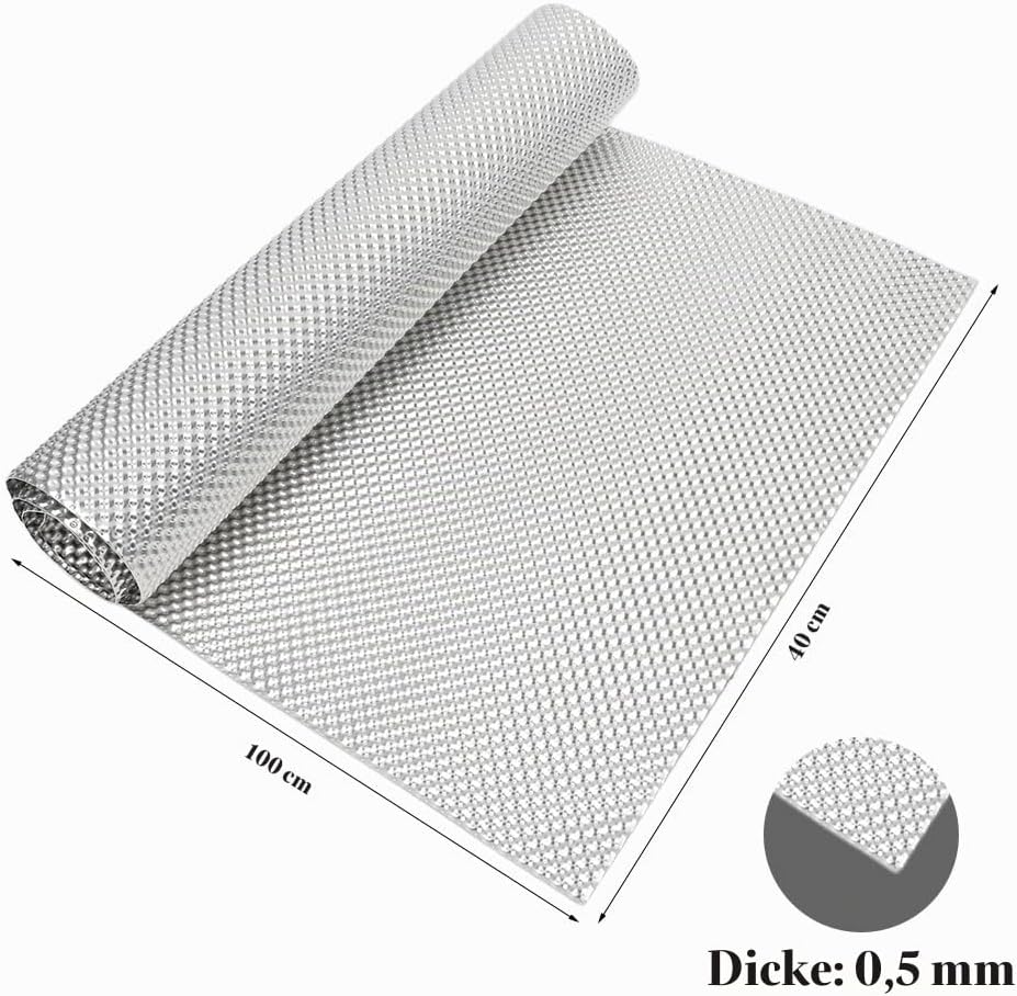 Hitzeschutz Hitzeblech Geprägte, 100x40cm Fahrzeug Aluminisierter Hitzeschutzblech Reparatursatz, Au