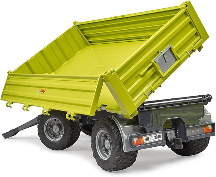 bruder 02203 - Fliegl 3-Seitenkipper mit Aufsteckbordwand - 1:16 Kippanhänger, Transportanhänger, Bo