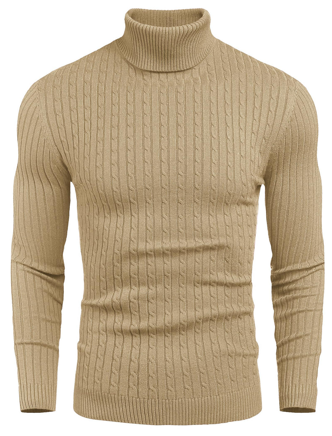 COOFANDY Herren Pullover Feinstrick Langarm Rollkragenpullover Winter Pullover Slim fit Freizeit Rol