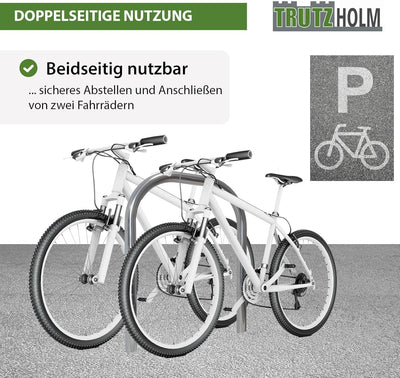 5x Fahrradanlehnbügel aus Edelstahl 116x78,5 cm Fahrradständer Anlehnbügel Mehrfachständer Beidseiti