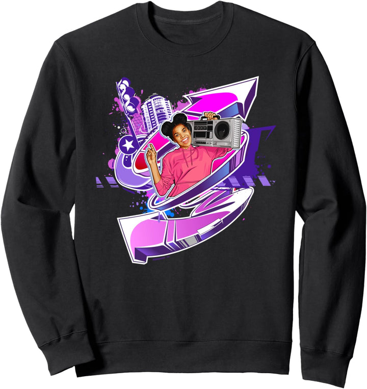 Boombox Graffiti Girl Hip Hop Sweatshirt