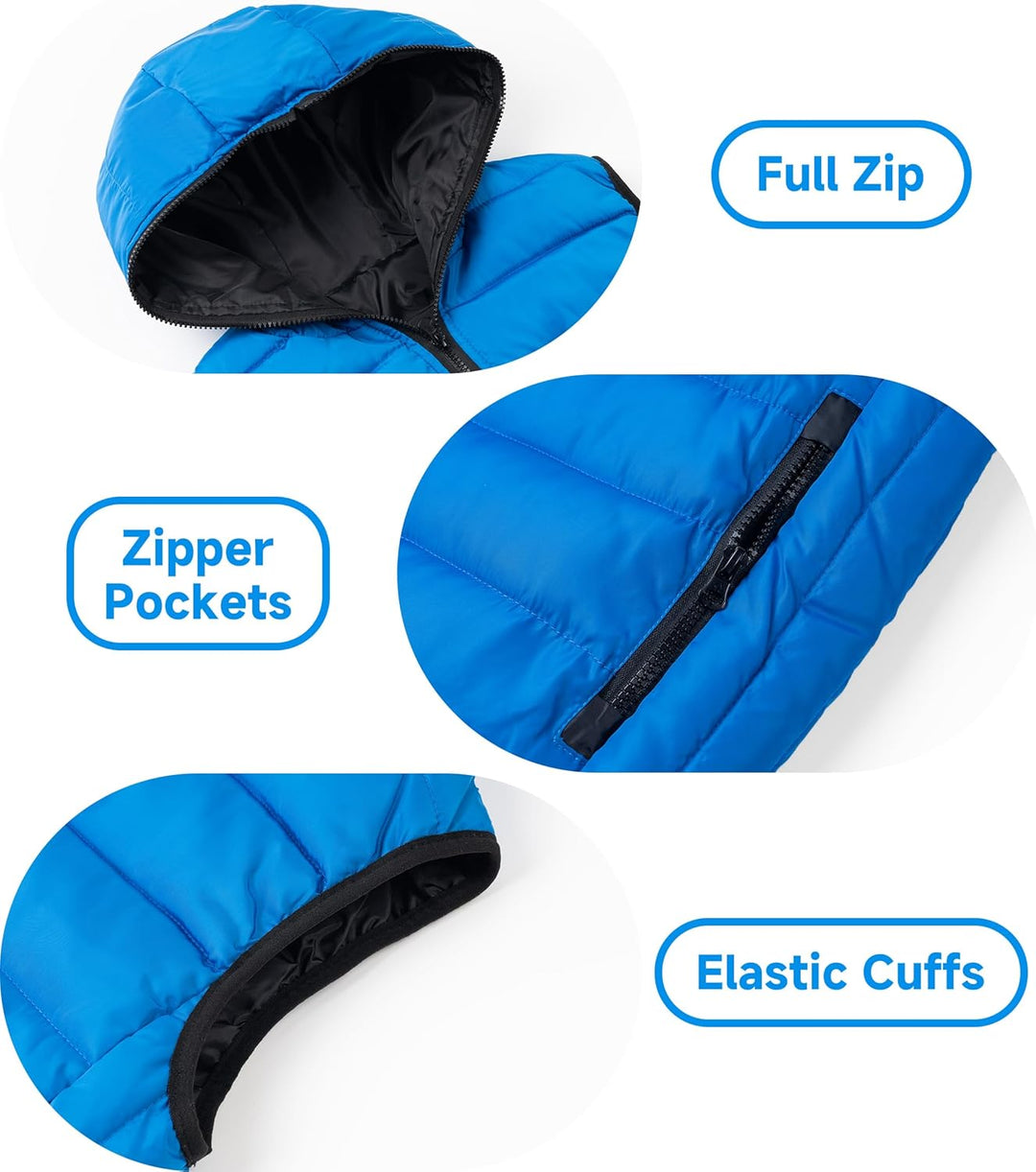 Kinder Warme Weste Jungen Steppweste Ärmellose Winterjacke Puffer Weste mit Kapuze, 164-170
