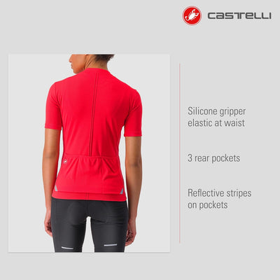 CASTELLI Damen T-Shirt XS Hibiskus, XS Hibiskus