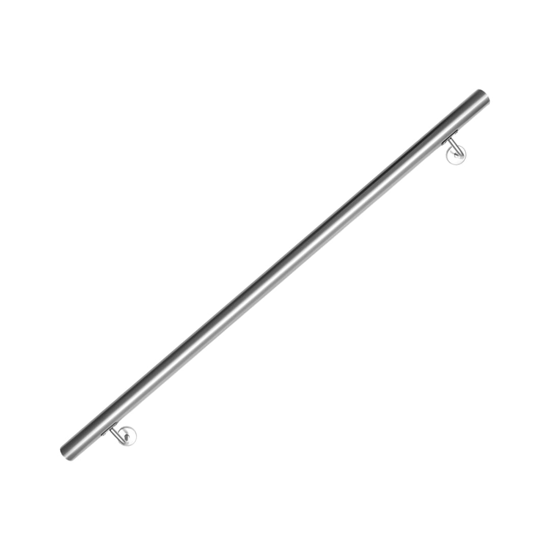 Edelstahl Handlauf 120 cm, Treppengeländer Geländer Wandhandlauf Wand Treppe mit Wandhalterung und E