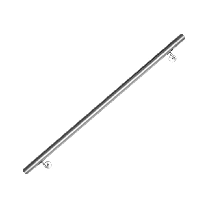 Edelstahl Handlauf 120 cm, Treppengeländer Geländer Wandhandlauf Wand Treppe mit Wandhalterung und E