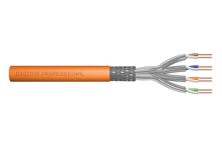 DIGITUS 500 m Cat 7 Netzwerkkabel - S-FTP (PiMF) Simplex - BauPVO B2ca - LSZH Halogenfrei - 1200 MHz