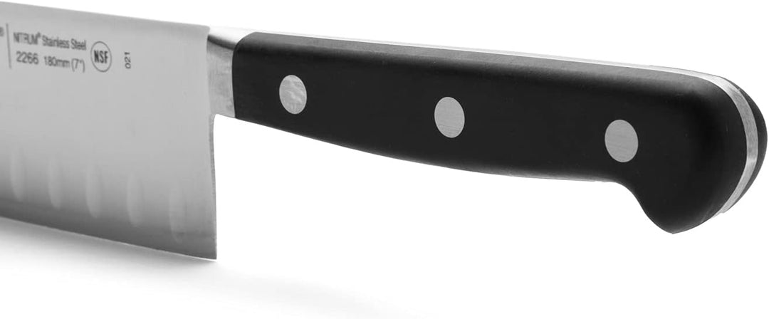 Arcos Opera - Santoku Messer - NITRUM geschmiedetem Edelstahl 180 mm - HandGriff POM Farbe Schwarz