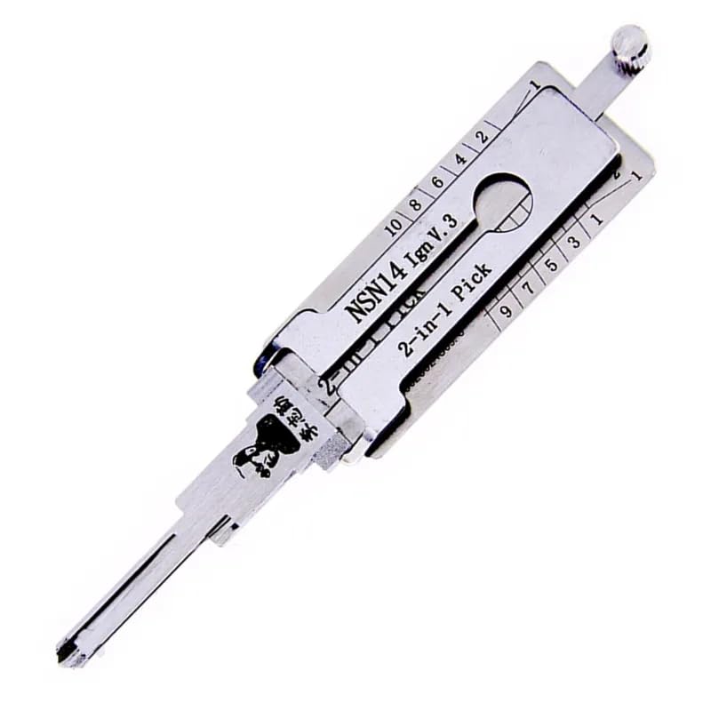 RLOKK NSN14 2 in 1 Dietrich und Decoder, Autoschlüsselleser, Auto Lock Pick, Professionelle Schlosse