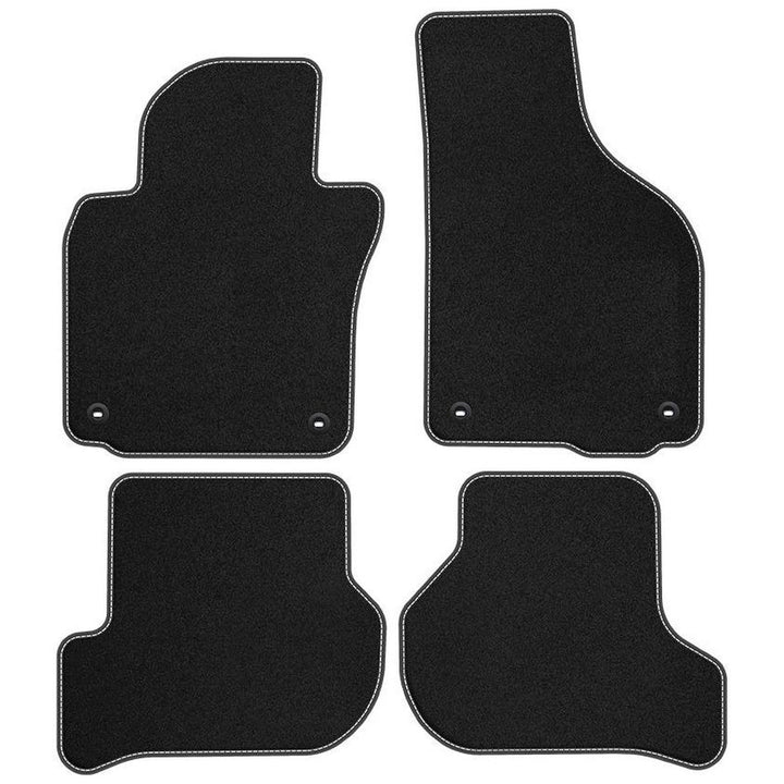 M MOTOS Velours Premium fussmatten Auto kompatibel mit Volkswagen Golf V 2003-2009 - Premium, Matt,